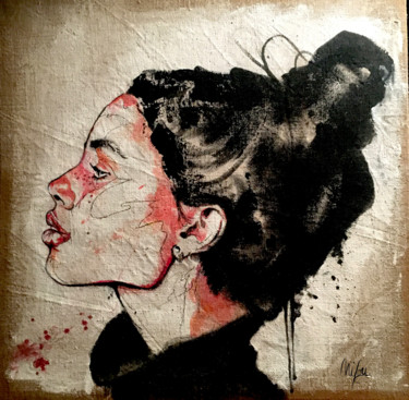 Peinture intitulée "Profil 1" par Nikou, Œuvre d'art originale, Acrylique