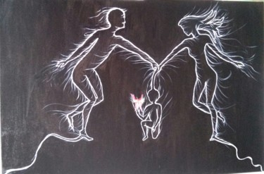Peinture intitulée "Creation" par Cezara Livia Mihaila, Œuvre d'art originale, Huile
