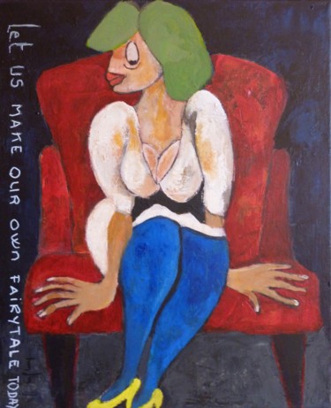 Peinture intitulée "conte de fée" par Martine Flory, Œuvre d'art originale, Acrylique
