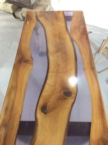 Design intitulée "Table à manger rési…" par Michel Guerry (M ATOM), Œuvre d'art originale, Meuble