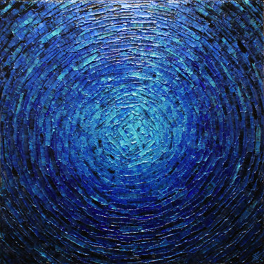 Painting titled "Éclaté de couleur b…" by Jonathan Pradillon, Original Artwork, Acrylic Mounted on Wood Stretcher frame