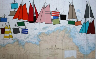 Peinture intitulée "Baie de Saint Brieu…" par Nyls  Eliot, Œuvre d'art originale, Acrylique