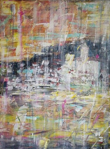 Peinture intitulée "La Baie" par Michel Guerry (M ATOM), Œuvre d'art originale, Acrylique