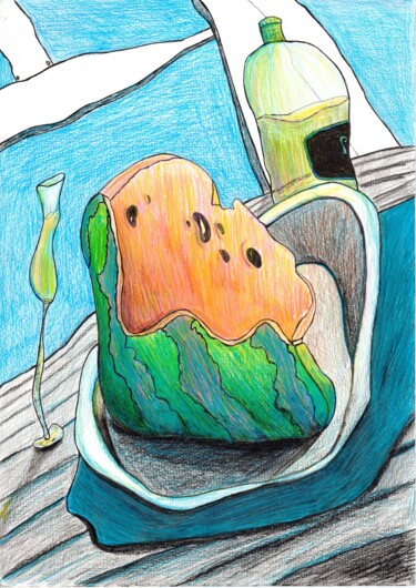 图画 标题为“Taste of summer.” 由Anna Reshetnikova, 原创艺术品, 铅笔