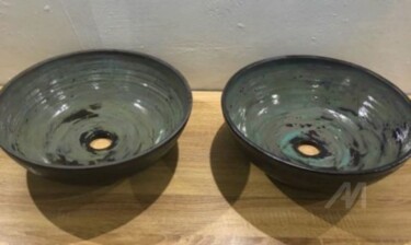 "" rivière et couleu…" başlıklı Heykel Moune Céramique tarafından, Orijinal sanat, Seramik
