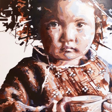 Peinture intitulée "Schtroumpfette" par Mathilde Grimaud, Œuvre d'art originale, Acrylique
