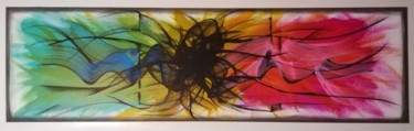 Peinture intitulée "The rainbow kraken" par Trä  Abstract Painting, Œuvre d'art originale, Acrylique