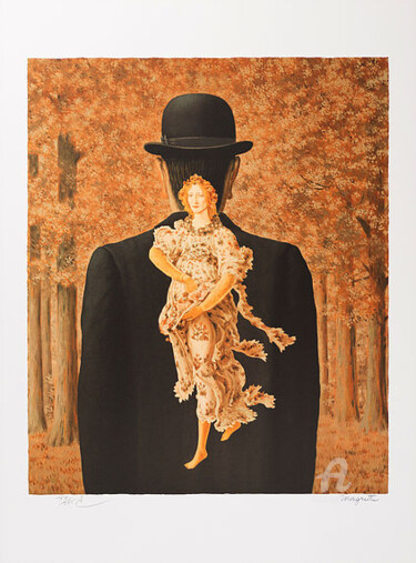 印花与版画 标题为“Le Bouquet Tout Fait” 由René Magritte, 原创艺术品, 光刻技术