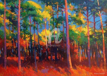 Forêt de pins en automne II