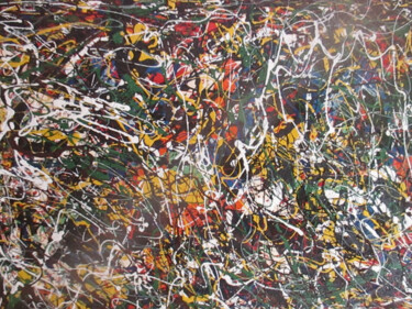 Pintura intitulada "Abstrato expression…" por Romeo Zanchett, Obras de arte originais, Tinta de esmalte