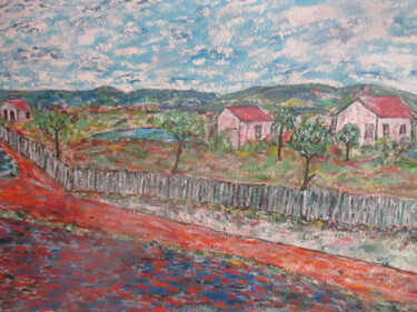 Pintura intitulada "PAISAGEM DO INTERIOR" por Romeo Zanchett, Obras de arte originais, Tinta de esmalte