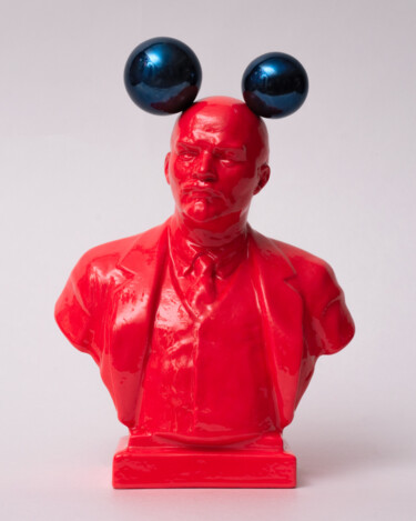 Oleksandr Balbyshev "Lenin with Mickey's Ears" Sculptuur getiteld "Oleksandr Balbyshev…" door Oleksandr Balbyshev, Origineel Kunstwerk, Keramiek
