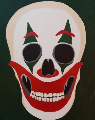 绘画 标题为“crane de clown” 由Michel Des Mazots, 原创艺术品, 丙烯 安装在木质担架架上