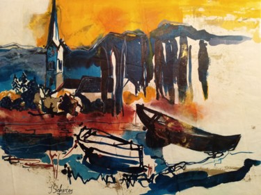 Malerei mit dem Titel "Hard" von Jana Scherer, Original-Kunstwerk, Acryl