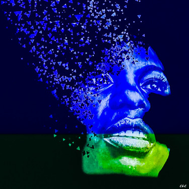 Photographie intitulée "Blue Green" par Clc, Œuvre d'art originale, Photographie numérique