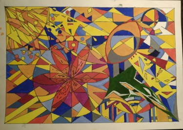 Summer Walk/летняя прогулка/夏日漫步 Drawing titled "Summer Walk/летняя…" by Vasiliy Pimenov, Original Artwork, Gouache
