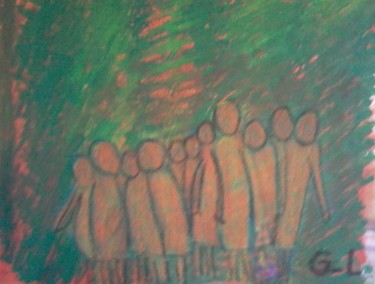 Drawing titled "assemblée générale" by Ludovic Grumel, Original Artwork, Pencil