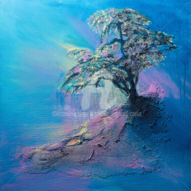 Painting titled "Singulier" by Françoise Dugourd-Caput, Original Artwork, Acrylic Mounted on Wood Stretcher frame