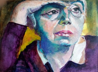 Peinture intitulée "Käthe Kollwitz" par Rosemay Dahan, Œuvre d'art originale, Pastel