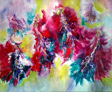 Peinture intitulée "Mes guides" par Cathya, Œuvre d'art originale, Acrylique Monté sur Châssis en bois