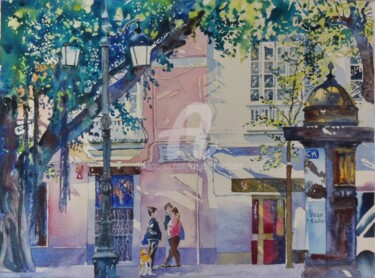 Cadix, la Plaza de Mina et son bassin,