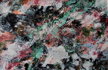Peinture intitulée "Lichens" par Dominique Jolivet, Œuvre d'art originale, Acrylique
