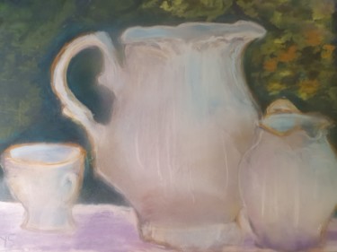 Peinture intitulée "Le printemps, à l'h…" par Ghislaine Rosso, Œuvre d'art originale, Pastel Monté sur Panneau de bois