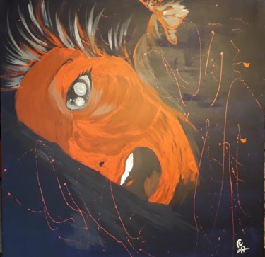 Peinture intitulée "dernier regard 1" par Fabien Lheuillier, Œuvre d'art originale, Acrylique