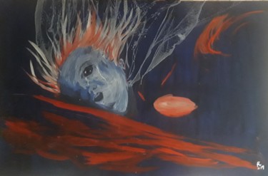 Peinture intitulée "dernier regard 2" par Fabien Lheuillier, Œuvre d'art originale, Acrylique