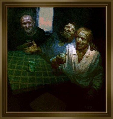 Peinture intitulée "Table-talk" par Serge Ivantsov, Œuvre d'art originale