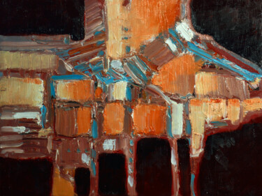 Pittura intitolato "Under construction…" da Peppeluciani, Opera d'arte originale, Olio