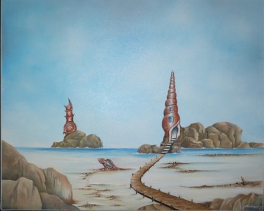绘画 标题为“LE PHARE” 由Jean-François Hamoury, 原创艺术品, 油