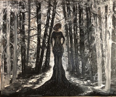 La veuve noire Peinture intitulée "La veuve noire" par Kate_art, Œuvre d'art originale, Acrylique