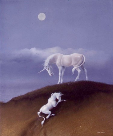 Painting titled "Climbing high" by David Jean, Original Artwork, Oil