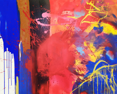 Big Bang Painting Peinture intitulée "Big Bang Painting" par Catherine Maddens, Œuvre d'art originale, Acrylique Monté sur Châssis en bois