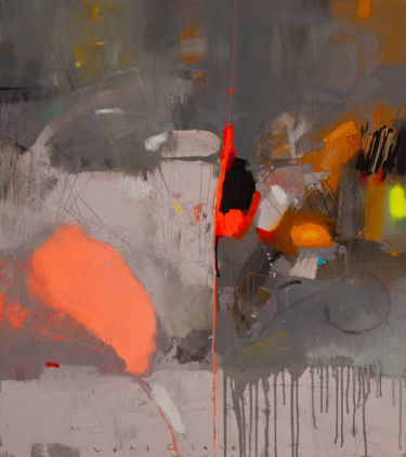 Painting titled "Soul Art 2" by Viktor Sheleg, Original Artwork, Oil Mounted on Wood Stretcher frame