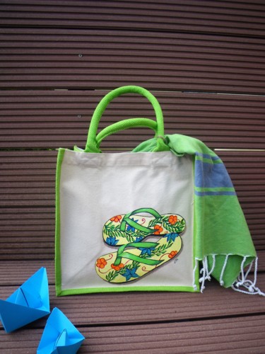 Fun on the beach #artistsupportpledge Design titled "Fun on the beach…" by Nora Leynadier, Original Artwork, Accessories
