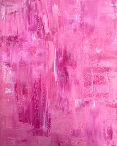 Painting titled "Blooming" by Ludwika Pilat, Original Artwork, Acrylic Mounted on Wood Stretcher frame