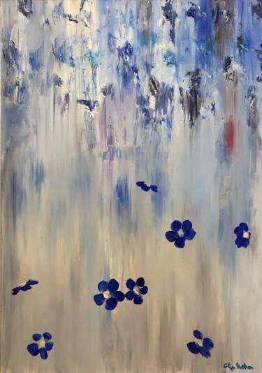 Forget me not Peinture intitulée "Forget me not" par Eliza Matica, Œuvre d'art originale, Huile