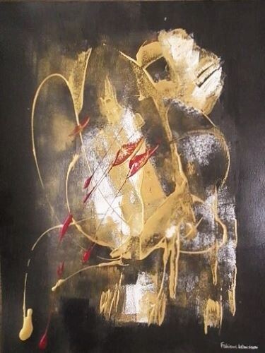 Peinture intitulée "Voyage Dans L'Abstr…" par Fabienne Letondeur, Œuvre d'art originale, Acrylique Monté sur Carton