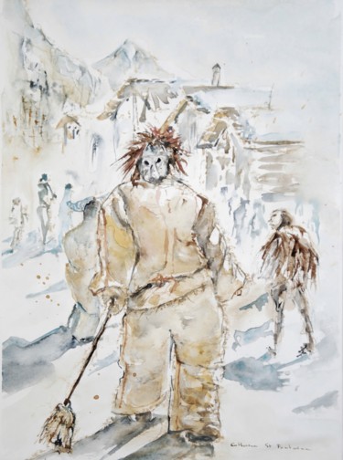 carnaval  à Evolène, les empaillés