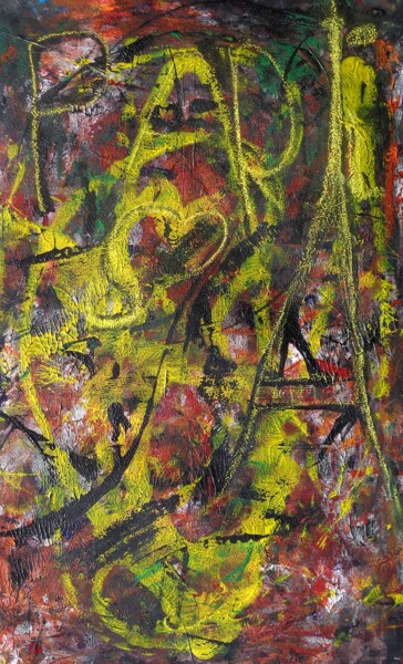 Peinture intitulée "paris graffiti" par Francisco Mendes, Œuvre d'art originale, Acrylique