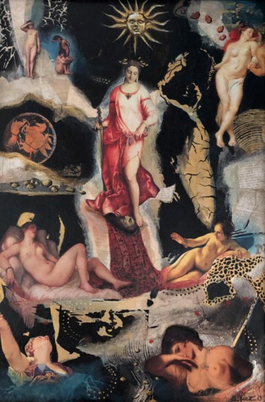 Suprématie Painting titled "Suprématie" by Béatrice Viez, Original Artwork, Collages