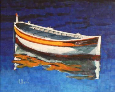 Peinture intitulée "Pointu    -orange-" par Claude Bonnin, Œuvre d'art originale, Acrylique