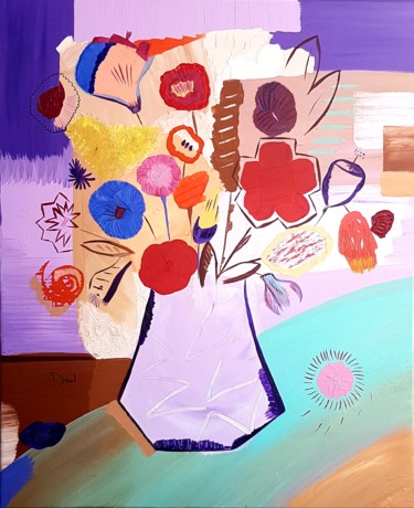 Peinture intitulée "Bouquet36" par Dral Art, Œuvre d'art originale, Acrylique Monté sur Châssis en bois
