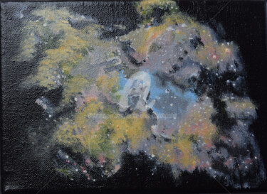 The eagle nebula 绘画 标题为“The eagle nebula” 由Luethi Alias Abdelghafar, 原创艺术品, 油 安装在木质担架架上