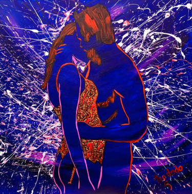 Peinture intitulée "341-El Diablo" par Nadodo, Œuvre d'art originale, Acrylique