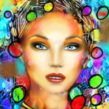 Digital Arts titled "Pénélope abstractio…" by Tito Villa, Original Artwork, Digital Painting