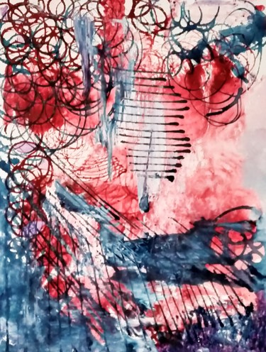 Painting titled "Thorns of loneliness" by Atignas Art, Original Artwork, Acrylic Mounted on Wood Panel