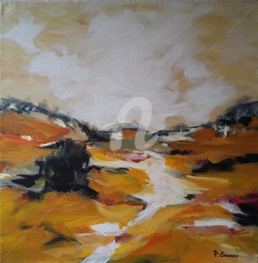 Grain d'ocre Peinture intitulée "Grain d'ocre" par Pascale Corones, Œuvre d'art originale, Acrylique